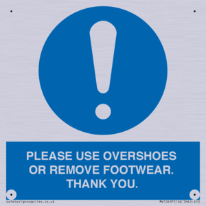 PLEASE USE OVERSHOES OR REMOVE FOOTWEAR. THANK YOU.